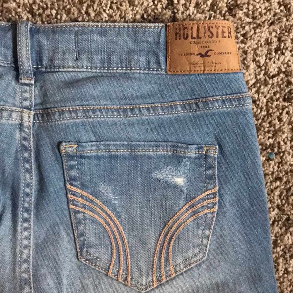 Sold. Hollister distressed light wash jeans - Picture 6 of 10